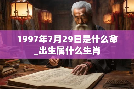 1997年7月29日是什么命_出生属什么生肖