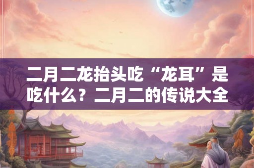 二月二龙抬头吃“龙耳”是吃什么？二月二的传说大全！