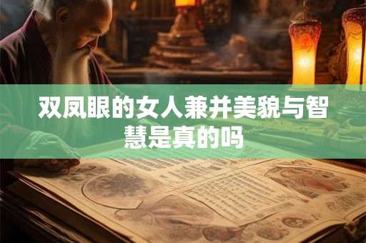 双凤眼的女人兼并美貌与智慧是真的吗