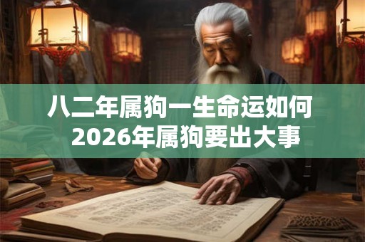 八二年属狗一生命运如何  2026年属狗要出大事