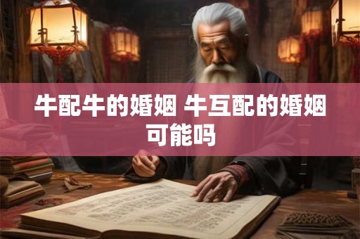 牛配牛的婚姻 牛互配的婚姻可能吗