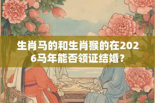 生肖马的和生肖猴的在2026马年能否领证结婚？