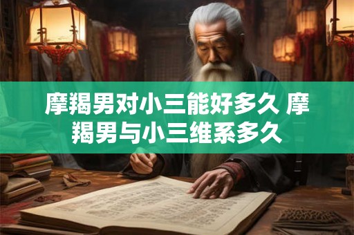 摩羯男对小三能好多久 摩羯男与小三维系多久