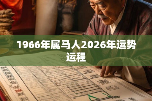 1966年属马人2026年运势运程 1966年属马人2026年运势运程