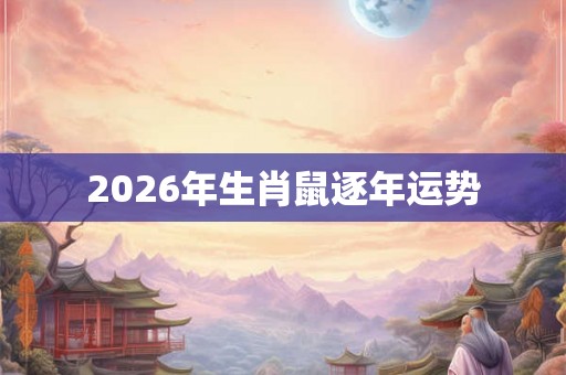 2026年生肖鼠逐年运势