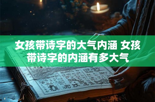 女孩带诗字的大气内涵 女孩带诗字的内涵有多大气