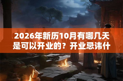2026年新历10月有哪几天是可以开业的？开业忌讳什么？