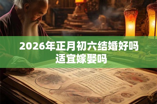 2026年正月初六结婚好吗  适宜嫁娶吗