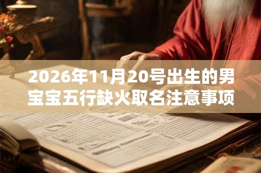 2026年11月20号出生的男宝宝五行缺火取名注意事项