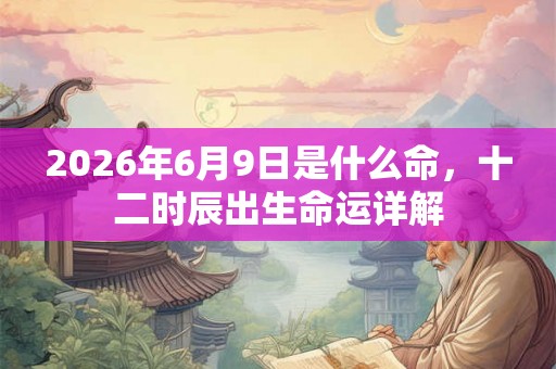 2026年6月9日是什么命，十二时辰出生命运详解