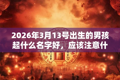 2026年3月13号出生的男孩起什么名字好,应该注意什么? 2026年3月13号出生的男孩起什么名字好,应该注意什么?