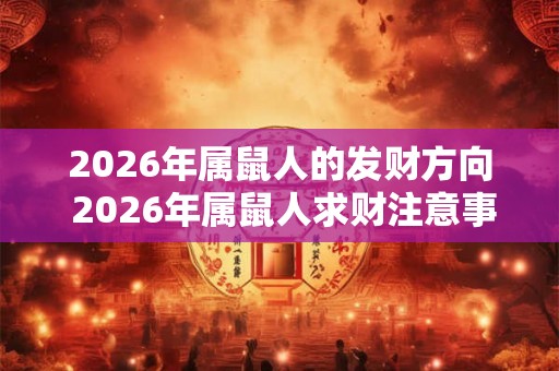 2026年属鼠人的发财方向 2026年属鼠人求财注意事项