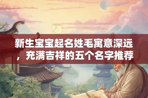 新生宝宝起名姓毛寓意深远，充满吉祥的五个名字推荐！