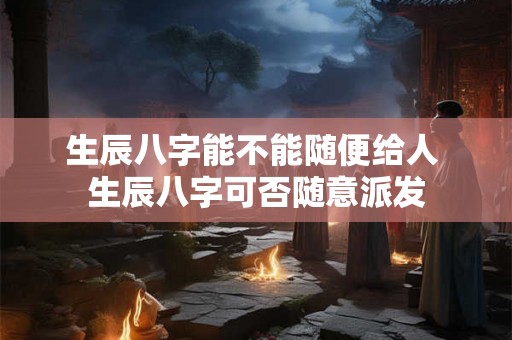生辰八字能不能随便给人 生辰八字可否随意派发