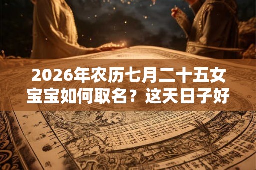 2026年农历七月二十五女宝宝如何取名？这天日子好不好？