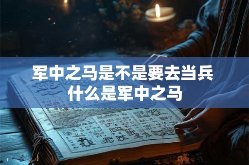 军中之马是不是要去当兵 什么是军中之马