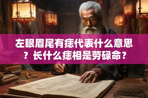 左眼眉尾有痣代表什么意思？长什么痣相是劳碌命？
