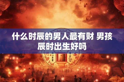 什么时辰的男人最有财 男孩辰时出生好吗 什么时辰的男人最有财 男孩辰时出生好吗