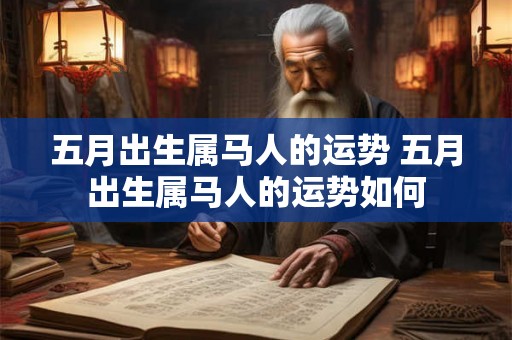 五月出生属马人的运势 五月出生属马人的运势如何 五月出生属马人的运势 五月出生属马人的运势如何