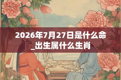 2026年7月27日是什么命_出生属什么生肖