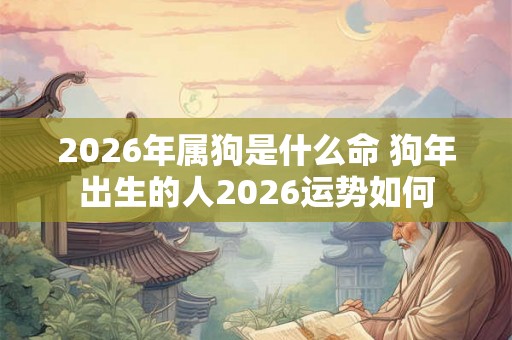 2026年属狗是什么命 狗年出生的人2026运势如何