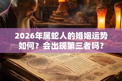 2026年属蛇人的婚姻运势如何?会出现第三者吗? 2026年属蛇人的婚姻运势如何?会出现第三者吗?