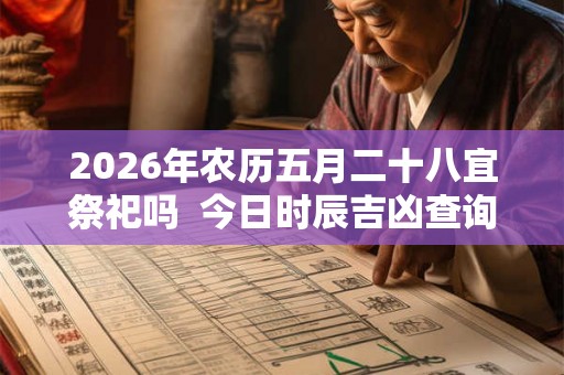 2026年农历五月二十八宜祭祀吗  今日时辰吉凶查询