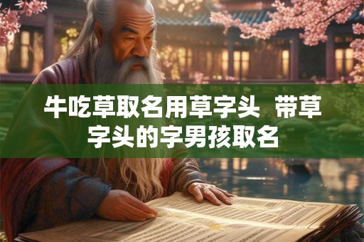 牛吃草取名用草字头  带草字头的字男孩取名