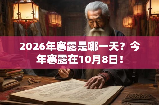 2026年寒露是哪一天？今年寒露在10月8日！
