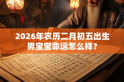 2026年农历二月初五出生男宝宝命运怎么样？