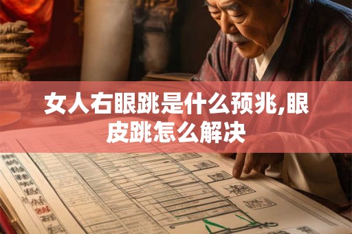 女人右眼跳是什么预兆,眼皮跳怎么解决