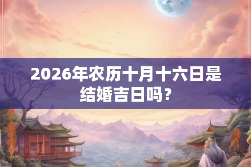 2026年农历十月十六日是结婚吉日吗？