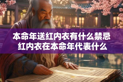 本命年送红内衣有什么禁忌 红内衣在本命年代表什么