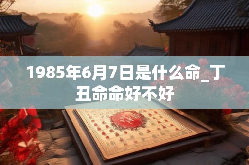 1985年6月7日是什么命_丁丑命命好不好