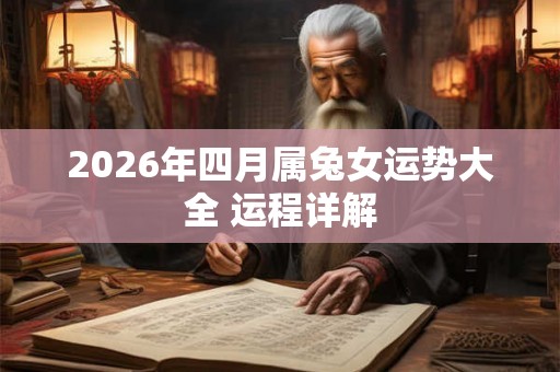 2026年四月属兔女运势大全 运程详解