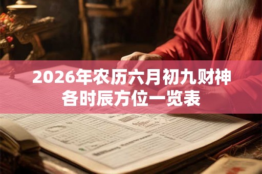 2026年农历六月初九财神各时辰方位一览表 2026年农历六月初九财神各时辰方位一览表