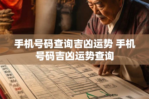 手机号码查询吉凶运势 手机号码吉凶运势查询