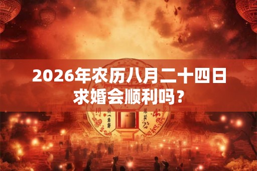 2026年农历八月二十四日求婚会顺利吗？