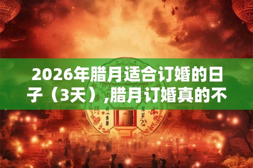 2026年腊月适合订婚的日子（3天）,腊月订婚真的不好吗