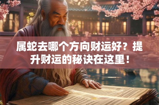 属蛇去哪个方向财运好？提升财运的秘诀在这里！