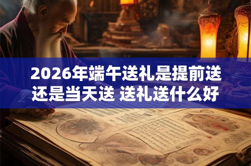 2026年端午送礼是提前送还是当天送 送礼送什么好