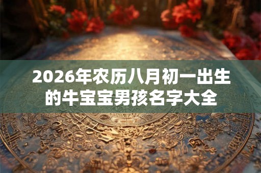 2026年农历八月初一出生的牛宝宝男孩名字大全