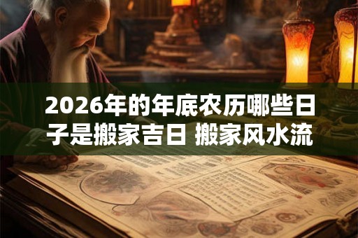 2026年的年底农历哪些日子是搬家吉日 搬家风水流程 2026年的年底农历哪些日子是搬家吉日 搬家风水流程