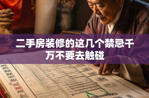 二手房装修的这几个禁忌千万不要去触碰