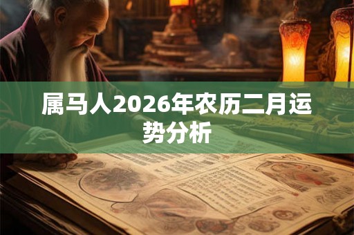 属马人2026年农历二月运势分析 属马人2026年农历二月运势分析