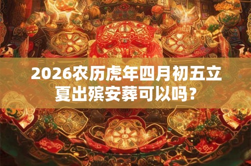 2026农历虎年四月初五立夏出殡安葬可以吗? 2026农历虎年四月初五立夏出殡安葬可以吗?