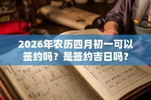 2026年农历四月初一可以签约吗？是签约吉日吗？