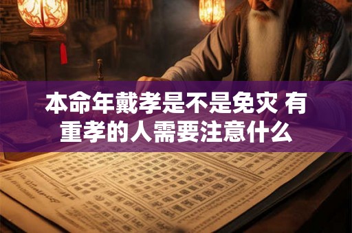 本命年戴孝是不是免灾 有重孝的人需要注意什么
