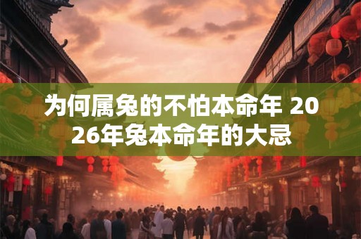 为何属兔的不怕本命年 2026年兔本命年的大忌