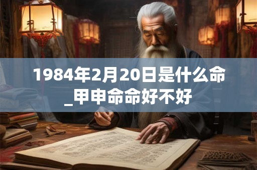1984年2月20日是什么命_甲申命命好不好